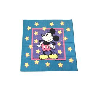 Disney Mickey Mouse Scarf Woronowicz Teal Stars Border